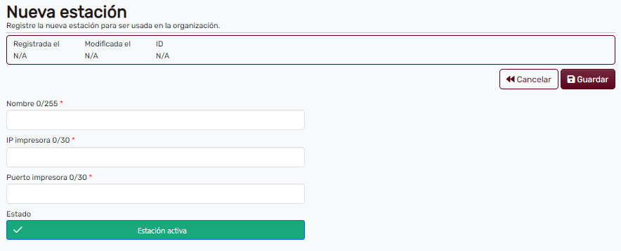 Nueva Estación de Preparación
